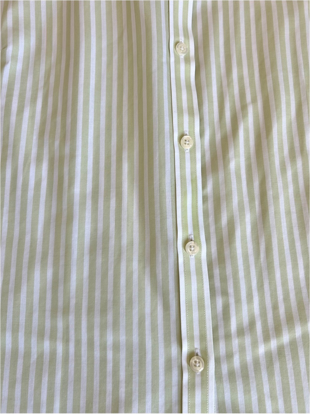 Brooks Brothers 346 Non Iron Sleeveless Button Down Shirt Green White Stripe 16 - Picture 6 of 13